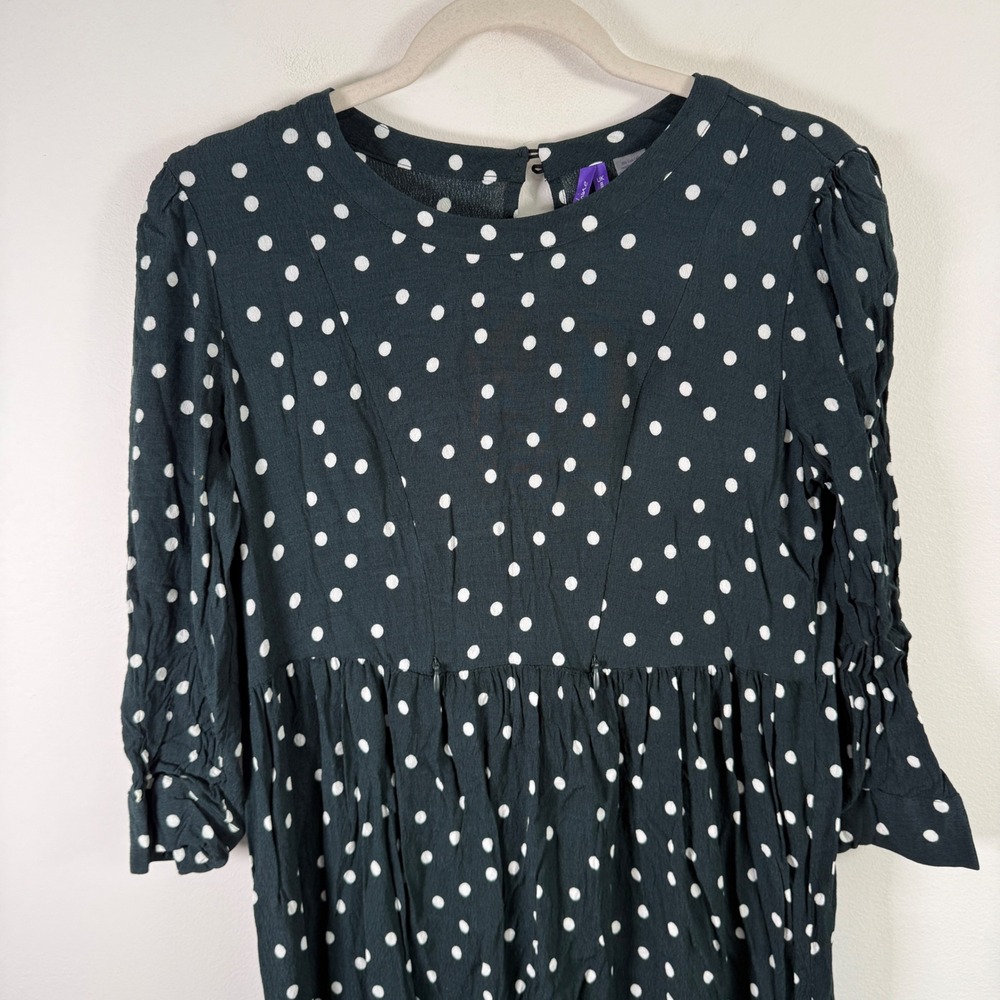 Seraphine Green Polka Dot Maternity Nursing Dress Preppy Office Womens 4 - Picture 10 of 13